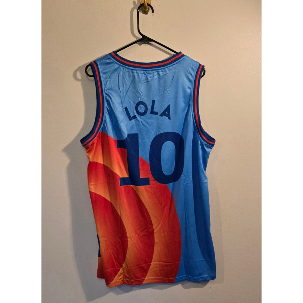 Men's Space Jam Jersey, Size XL, Blue and Orange - Picture 2 of 3